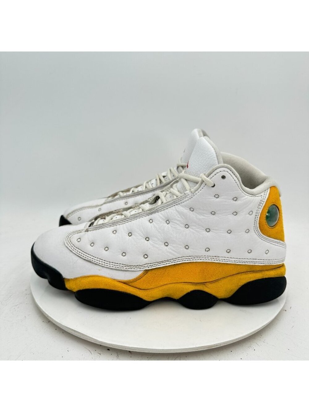 Nike Air Jordan 13 Retro Men Size 10 414571 167 White Yellow Del Sol Shoes